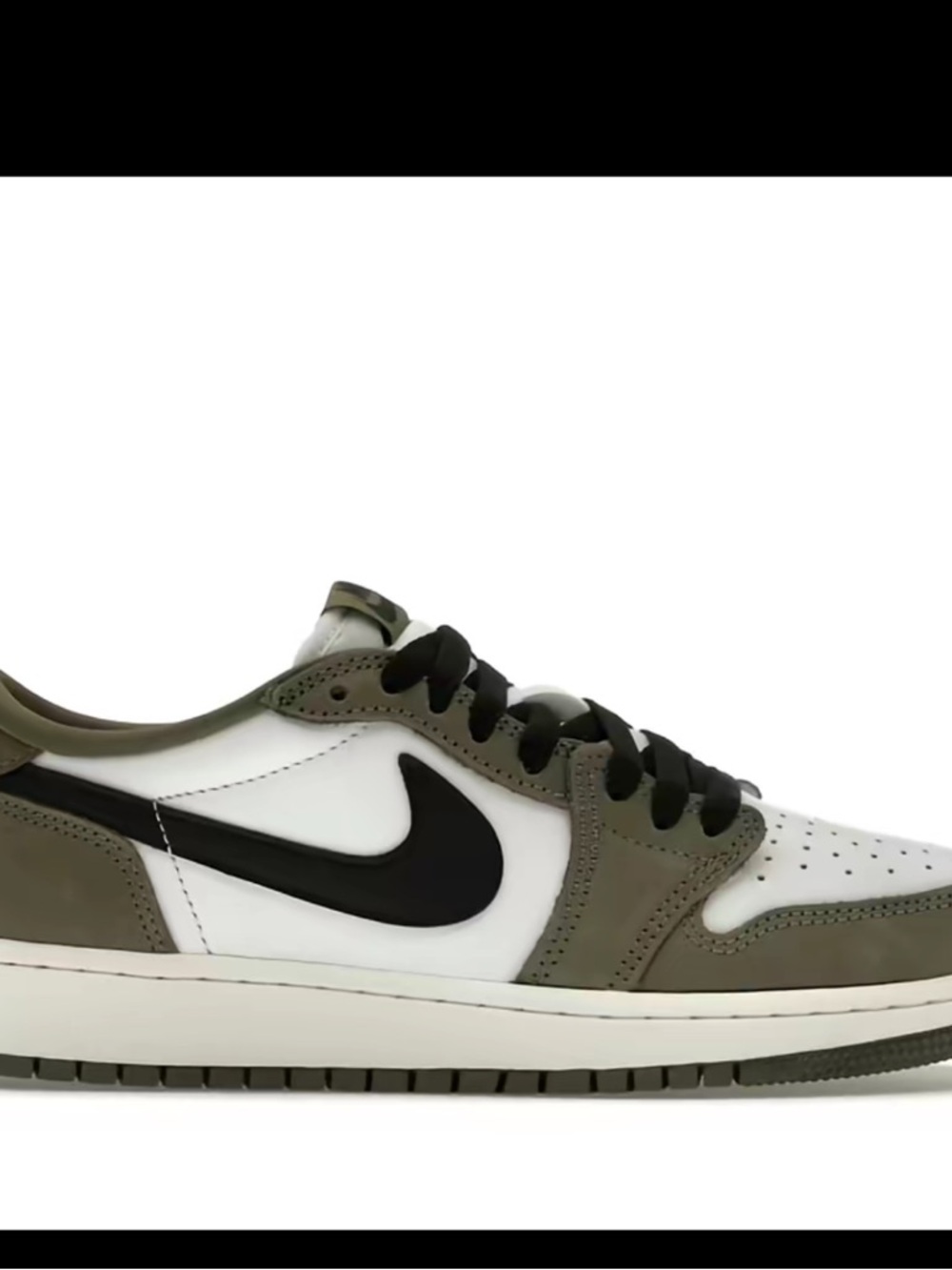 Nike Jordan Lows in White, Olive, and Black